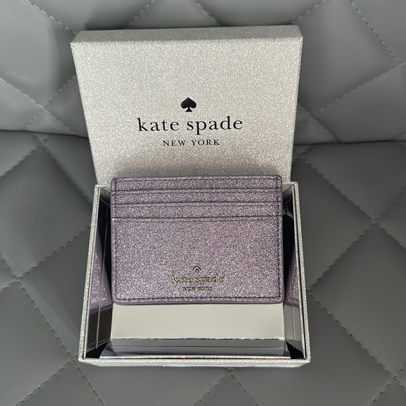 kate spade Handbags - NWT Kate Spade Lavender Glitter Card Case